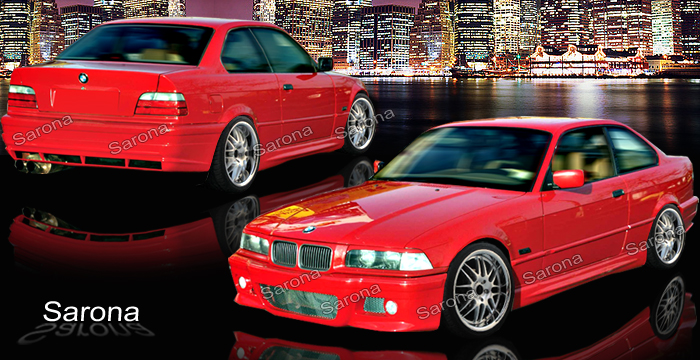 Custom BMW 3 Series Body Kit  Coupe & Sedan (1992 - 1998) - $1290.00 (Manufacturer Sarona, Part #BM-009-KT)